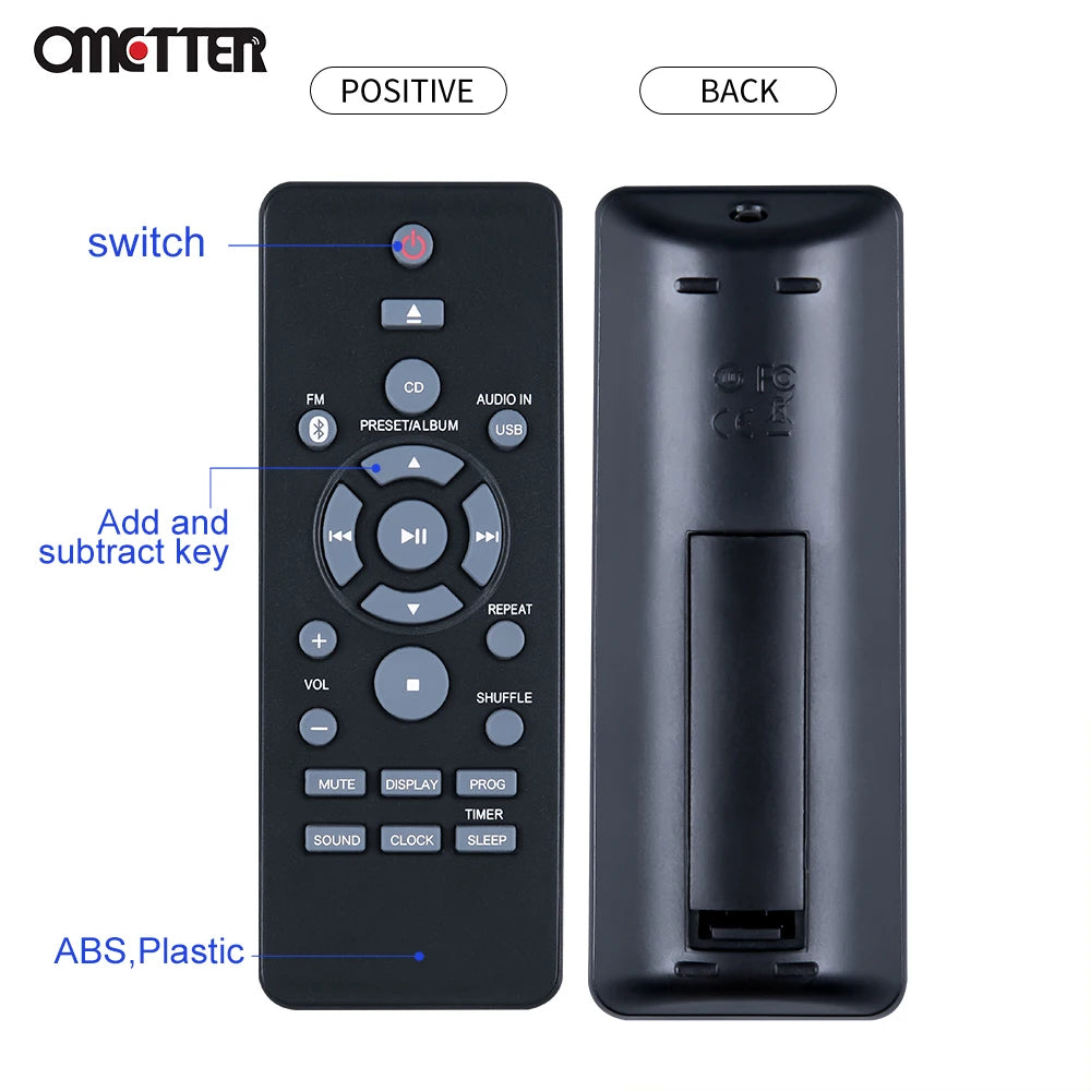 New Remote Control For Philips BTM2280 BTM2280/12 BTM2180/37 BTM2180 BTM2180/12 Micro Music Audio System