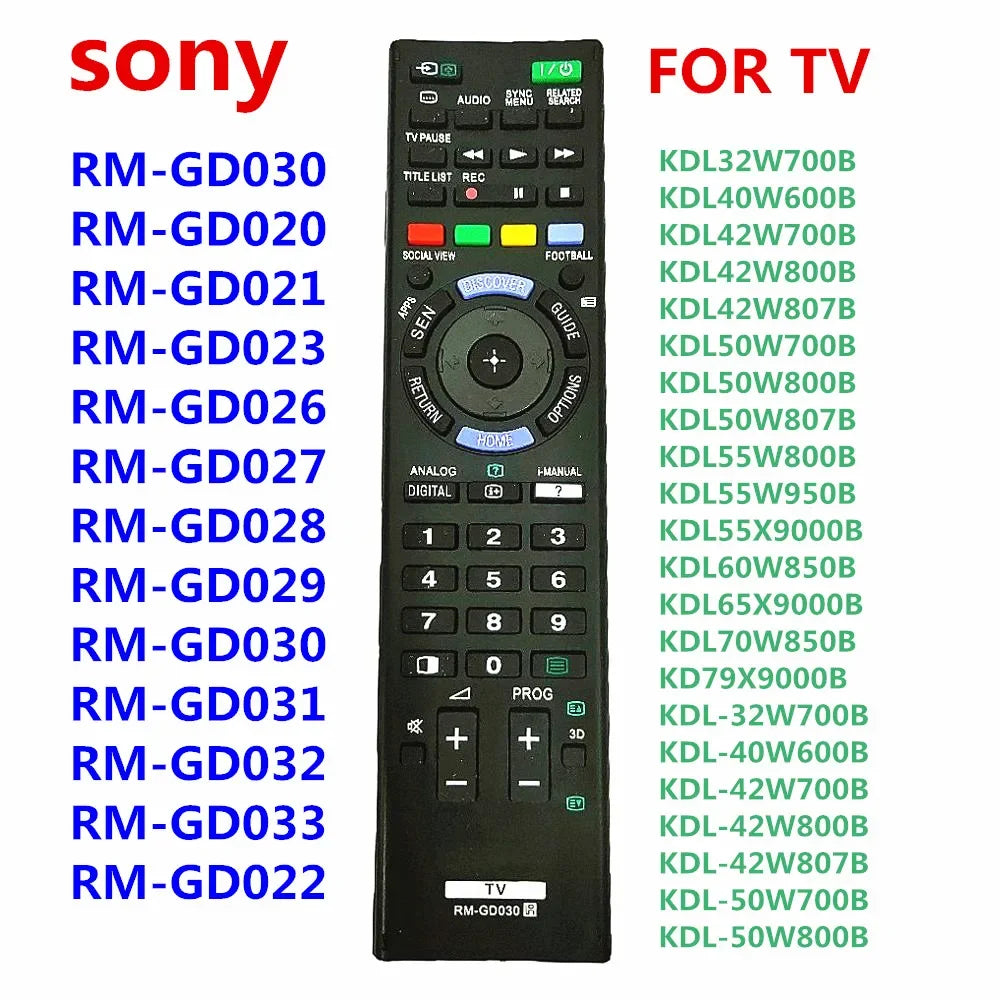 RM-GD030 New Remote For SONY Smart TV Control RM-GD023 GD033 RM-GD031 RM-GD032 RM-GD027 For KDL32W700B KDL40W600B KDL42W700B