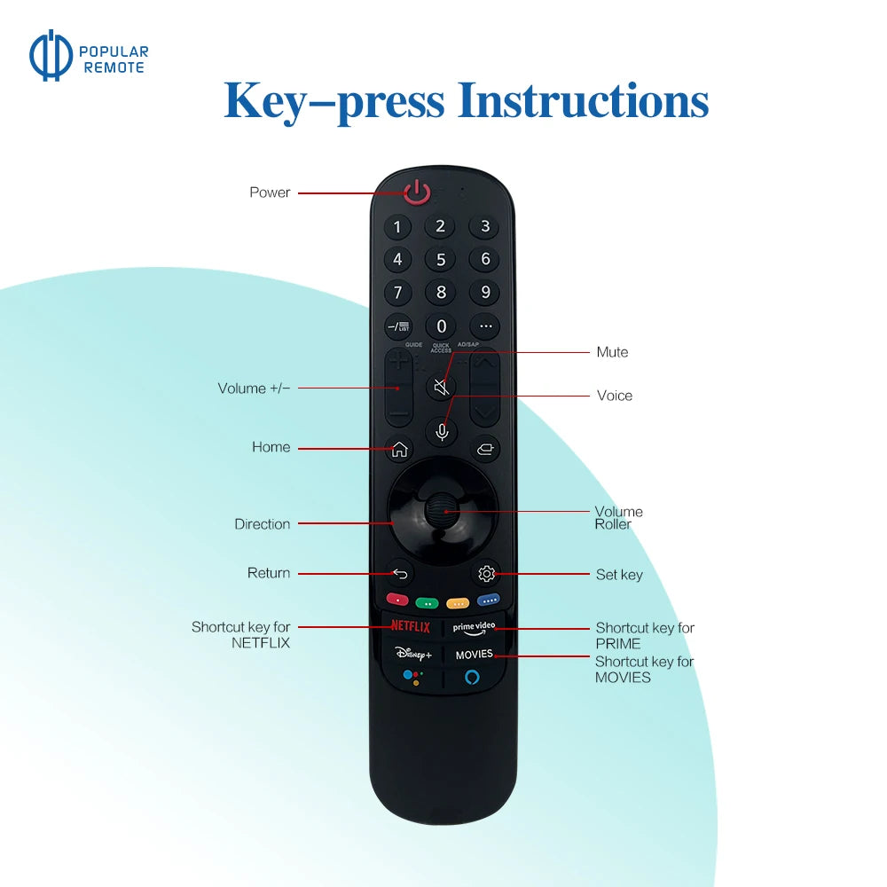 MR21GA Replace for AKB76036204  Magic Remote with Pointer Voice Function Replacement for TV UHD OLED QNED  4K 8K Smart TV