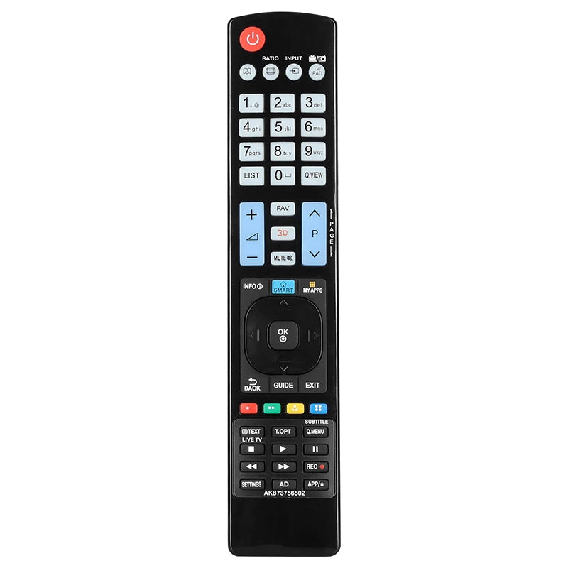 Replacement Remote Control for LG TVs - Compatible with Model AKB73756502 and TVs: 32LB57, 32LA620, 32LA660, 42LA620, 42LA640, 42LA641, 47LA620, 47LA640, 50LA690, 55LA620, 55LA640