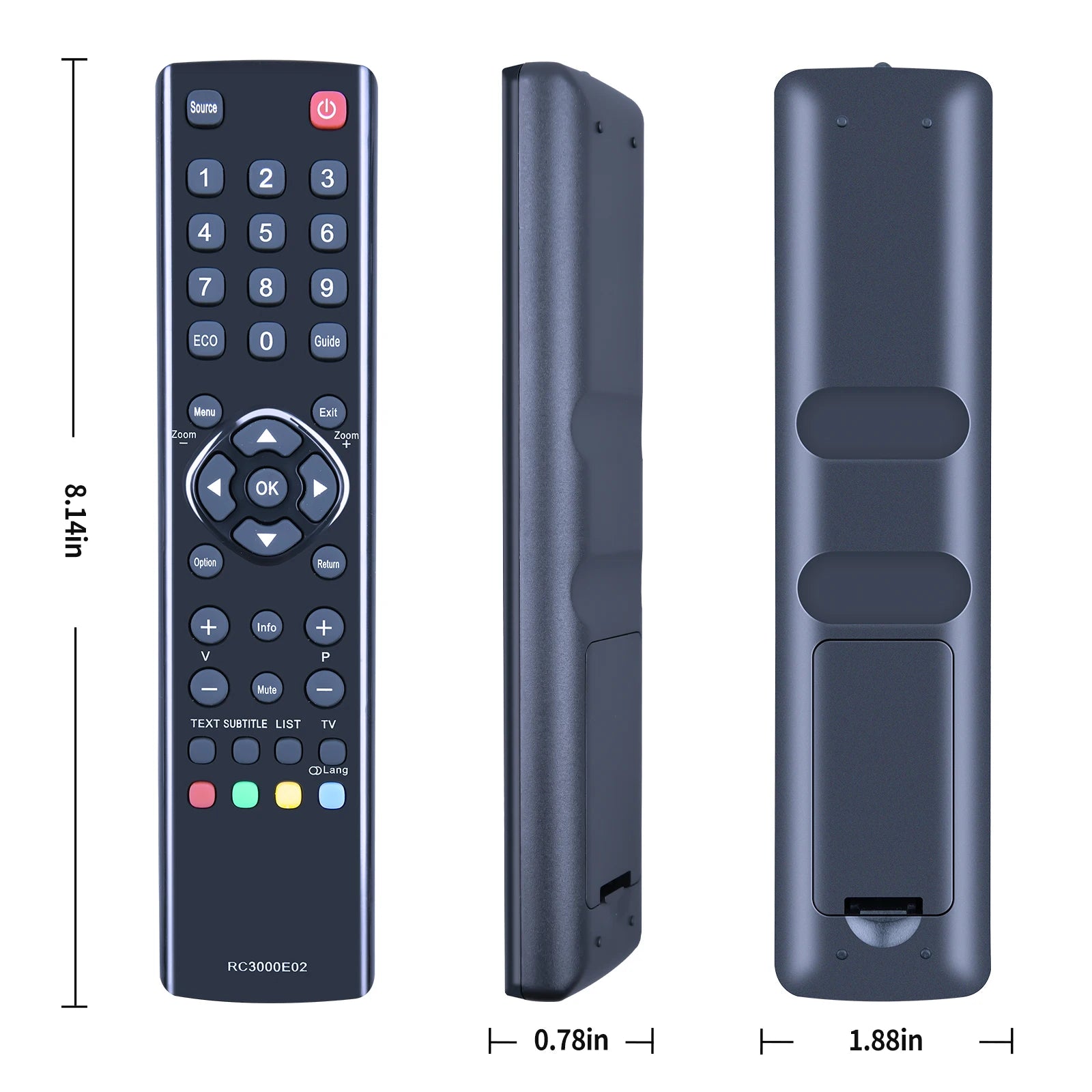 RC3000E02 Remote Control Use for TCL THOMSON LED LCD Smart TV