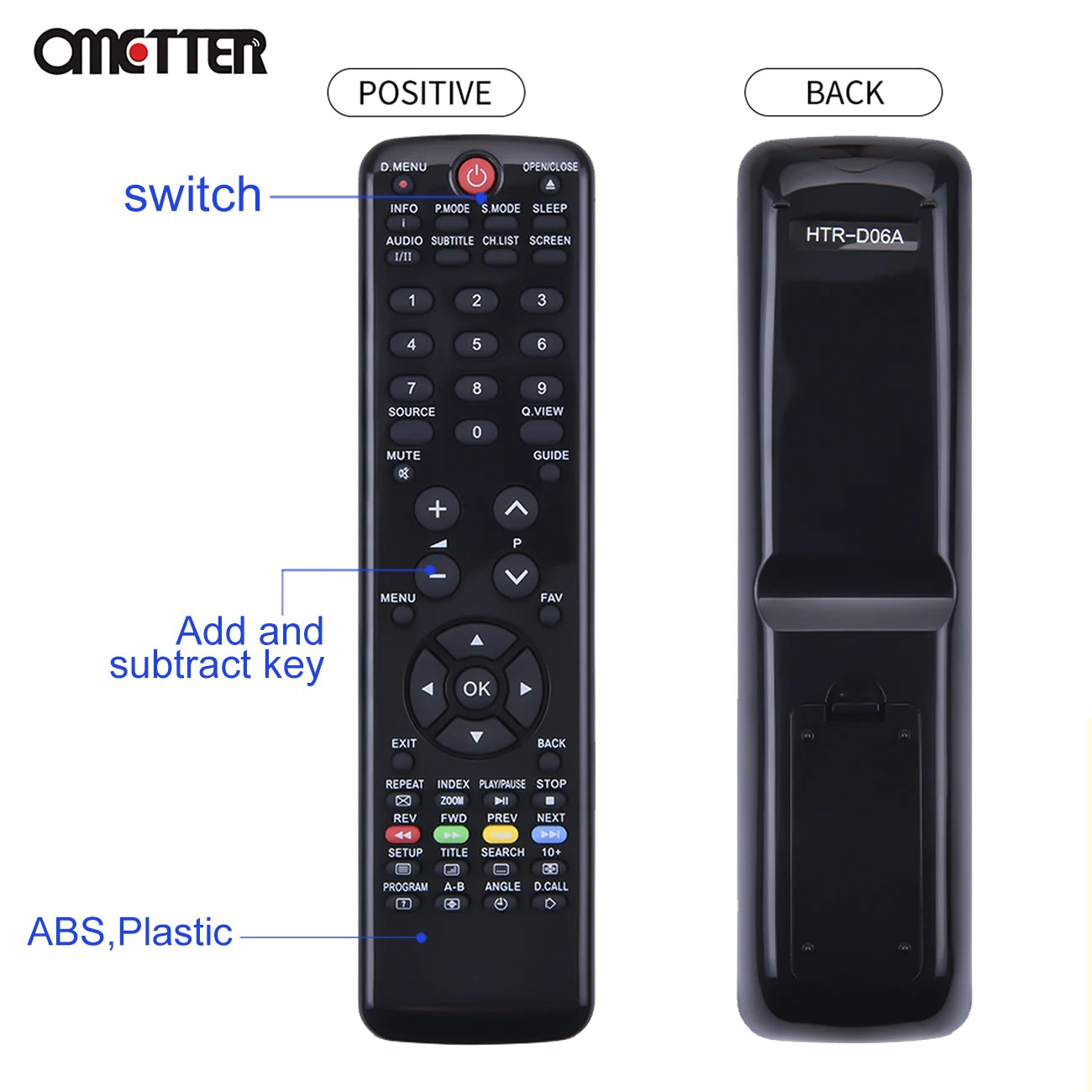 HTR-D06A for Haier TV Remote Control LE22G610CF LE24G610CF LE29C810CF LET32C800HF LET39C800 LET50C800HF