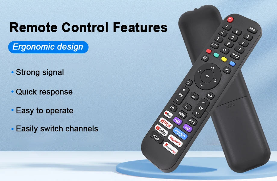 Universal Remote for All Hisense TV Remote, Replacement Smart TV Remote for Hisense 4K UHD Android Smart TV, with Netflix, Prime