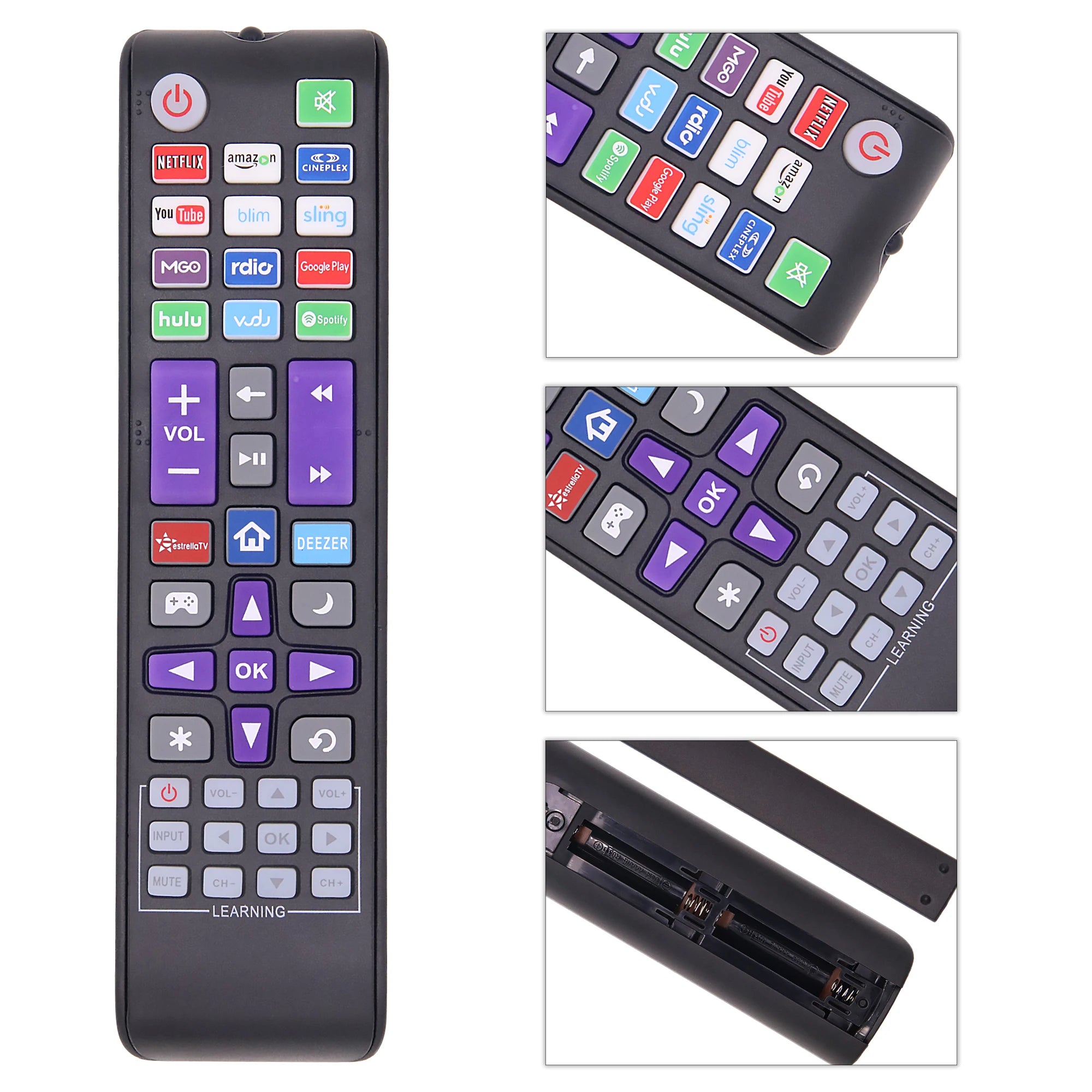 Replacement Universal Remote Control for Roku TV, Compatible for TCL Roku/Hisense Roku/Onn Roku/Sharp Roku/Element Roku/Phil