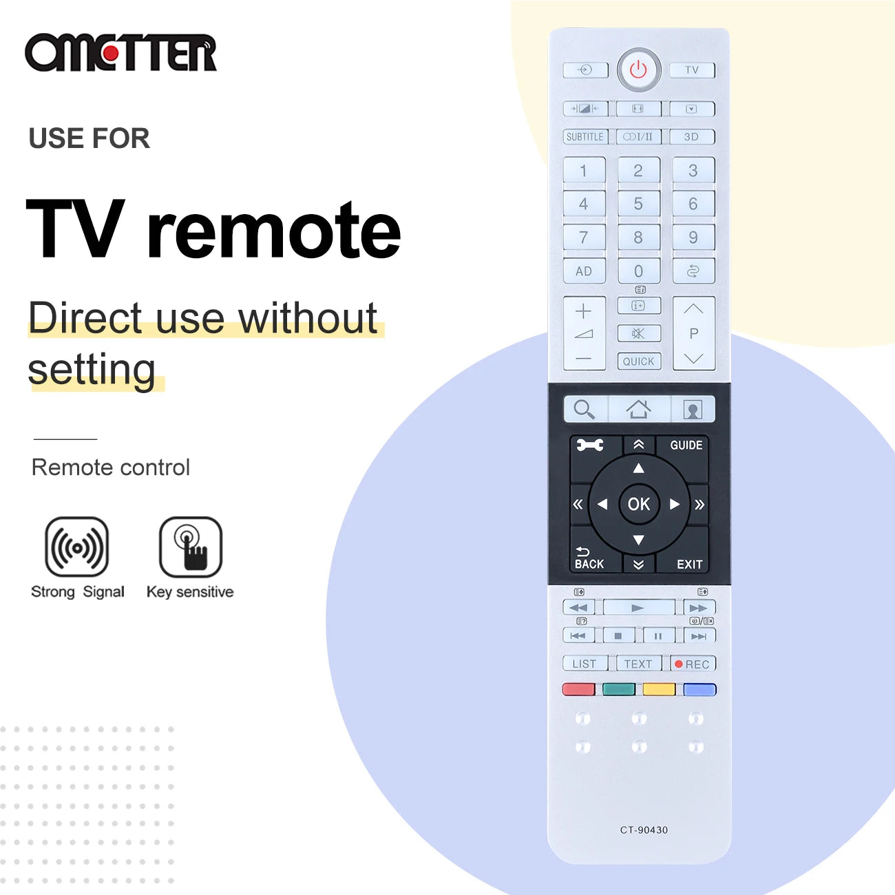 Toshiba TV Remote Control Ultra HD 4K CT-90427 CT-90428 CT 90326 CT-90430 CT-90444 CT-90429