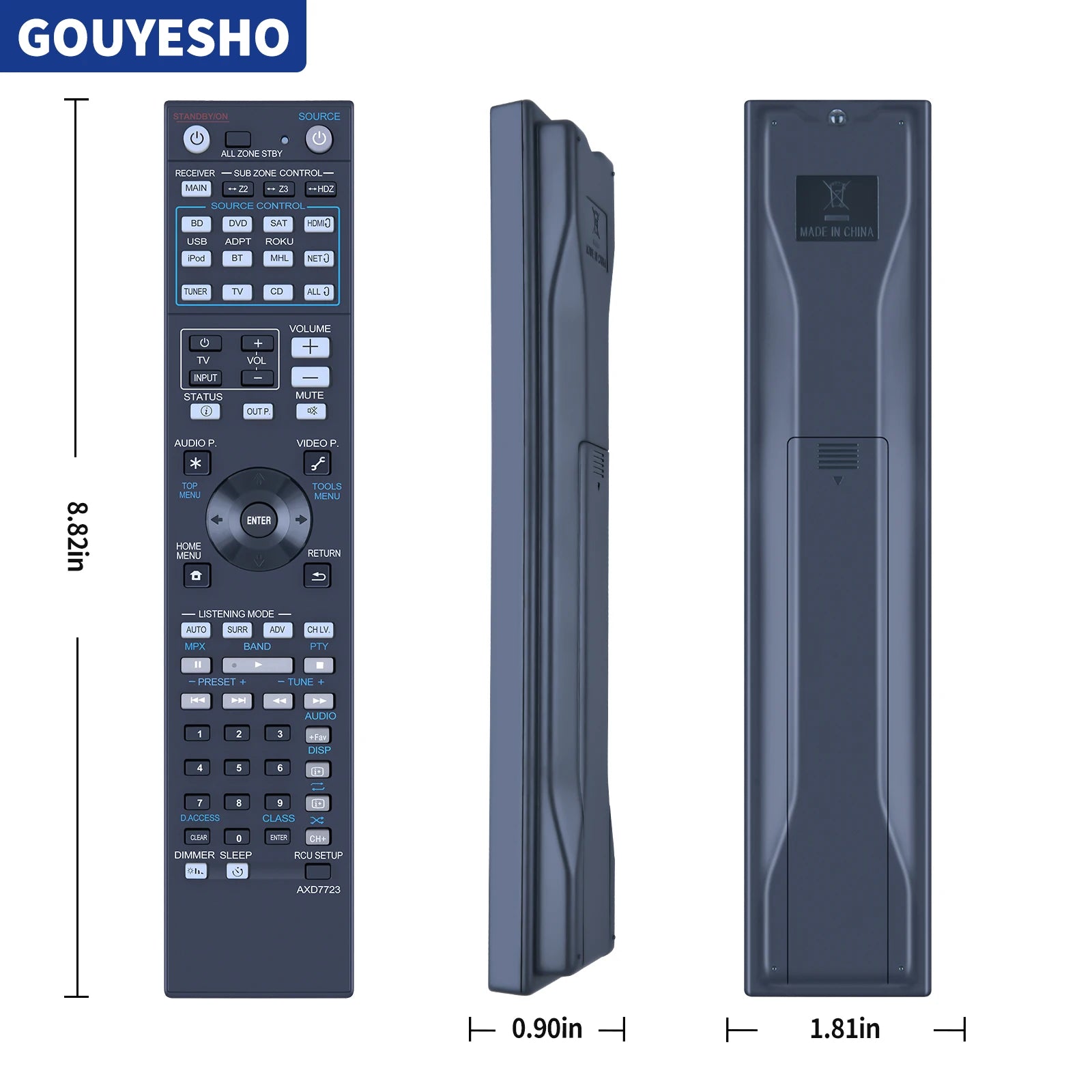 New Remote Control for Pioneer VSX-924 VSX-924-K VSX-924-S AXD7723 NEW PRODUCT