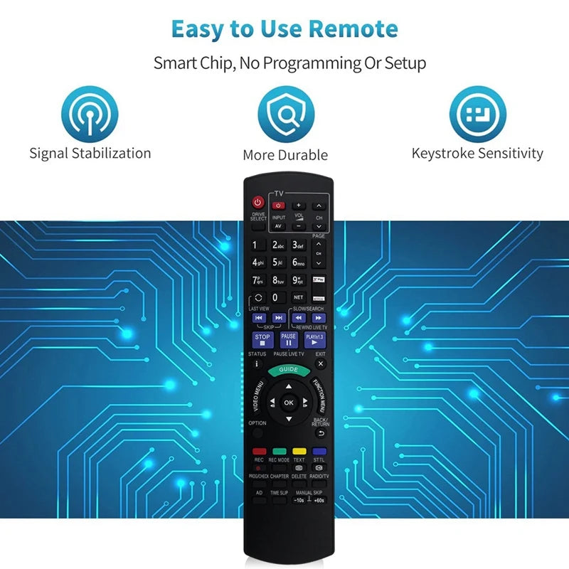 N2QAYB001058 Remote Control For Panasonic TV Long Service Life Convenience To Use Infrared Remote Durable Easy Install