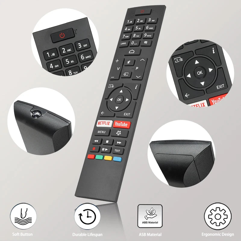 Toshiba TV Remote Control  With Netflix YouTube Buttons CT-8557 RC43157 24WA2063DA 32WA2063DA