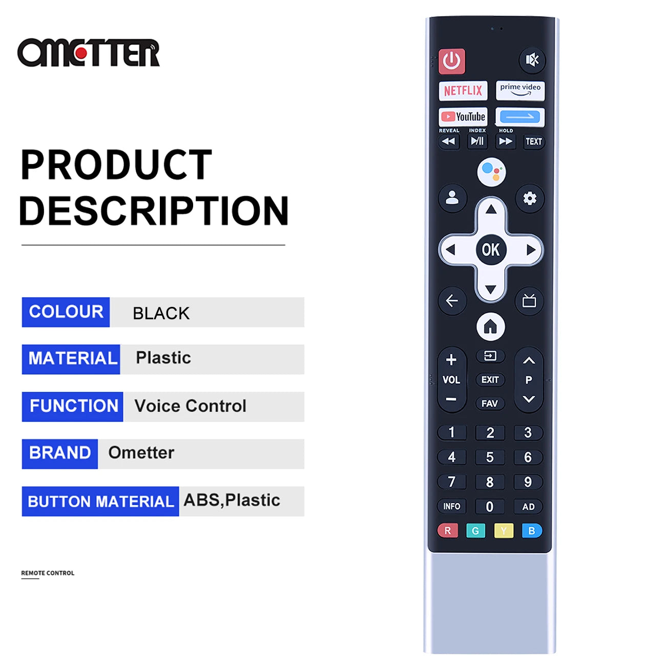 Voice Remote Control for Skyworth METZ Blaupunkt 55 Inches QLED TV 55QD7020 for NEX DIGITAL GS43G GSQ50G GSQ55G GSQ65G GSQ75G