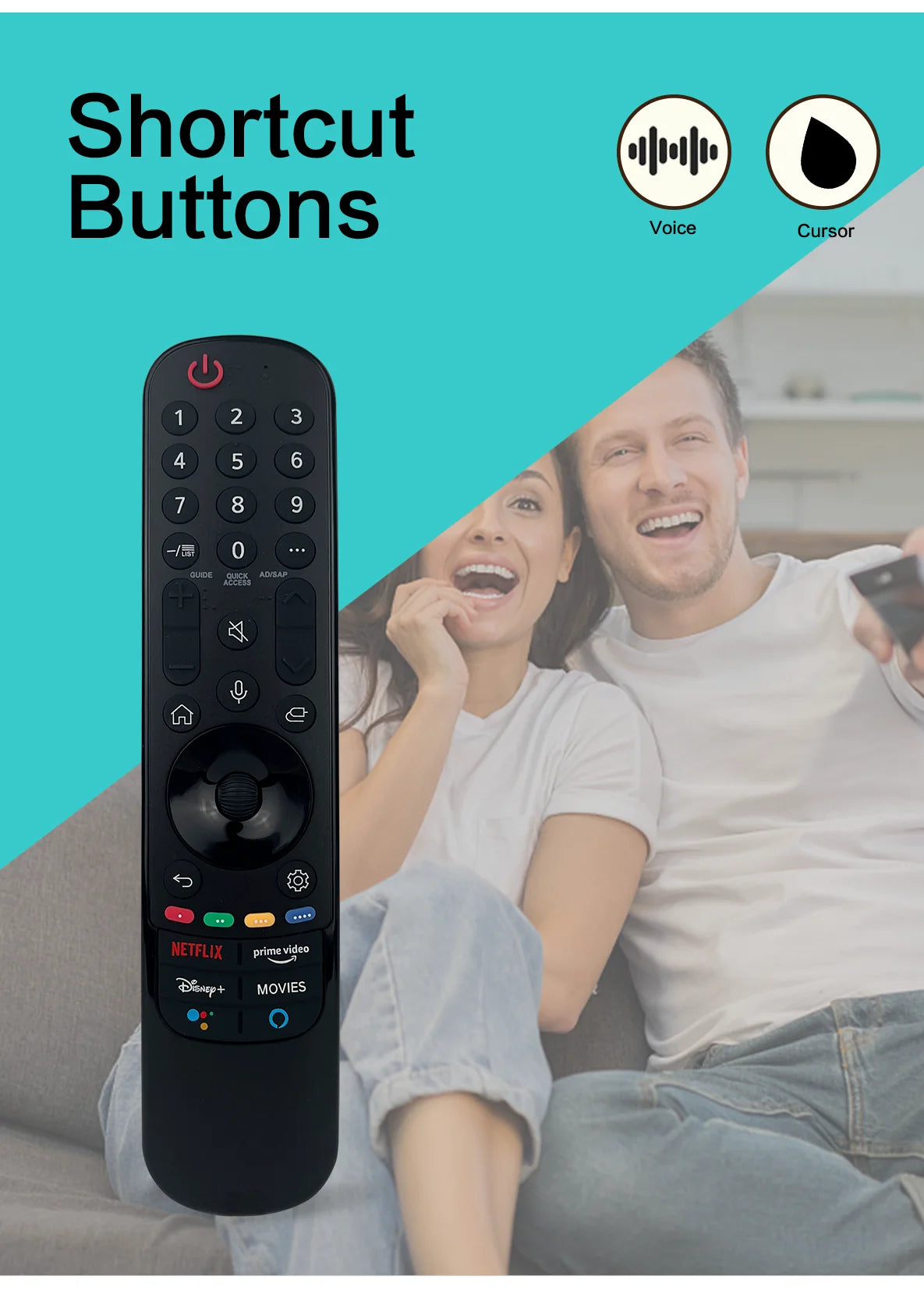 MR21GA Replace for AKB76036204  Magic Remote with Pointer Voice Function Replacement for TV UHD OLED QNED  4K 8K Smart TV