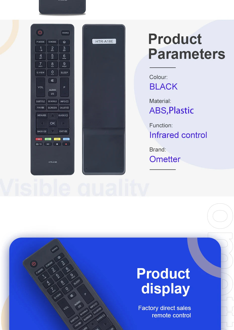 New Suitable for Haier TV Remote Control HTR-A18E HTR-A18H HTR-A18M HTR-A18L LE22M600CF LE24M600CF