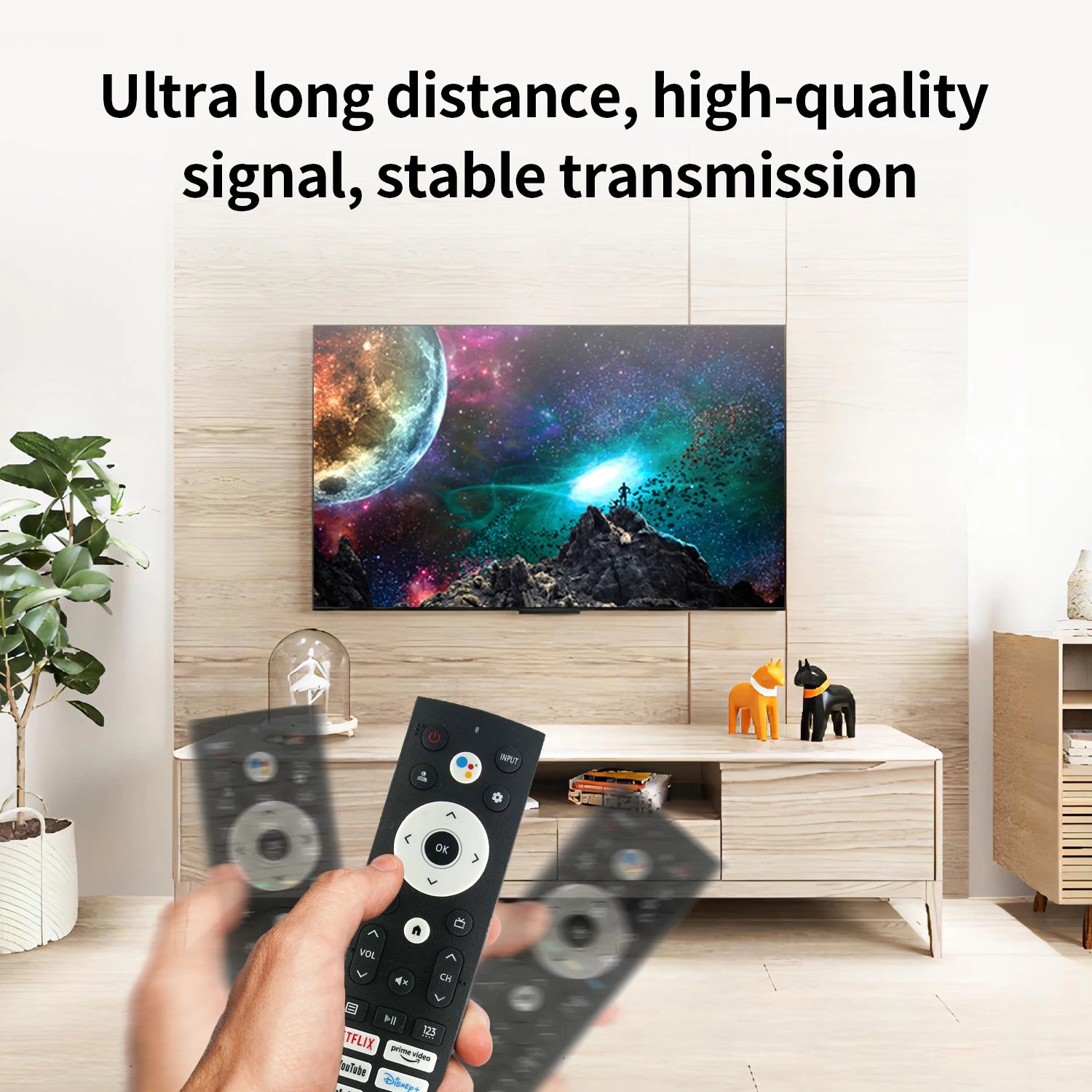 New HE001 Replacement Remote Control for Hisense 4K UHD Android Smart TV  with Netflix Prime Video Disney tubi  HotKeys