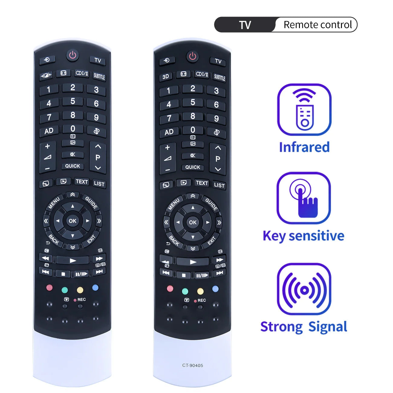 Toshiba Smart TV Remote Control CT-90366 CT-90404 CT-90405 CT-90368 CT-90369 CT-90395 CT-90408 90367 90388 32RL953 40TL938