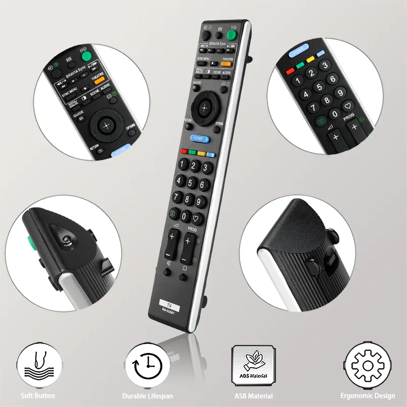 RM-GD007 Replacement Remote Control for Sony TV - Compatible with KDL-20S4000, KDL-26S4000, KDL-32V4000, KDL-32W5500, KDL-37S4000