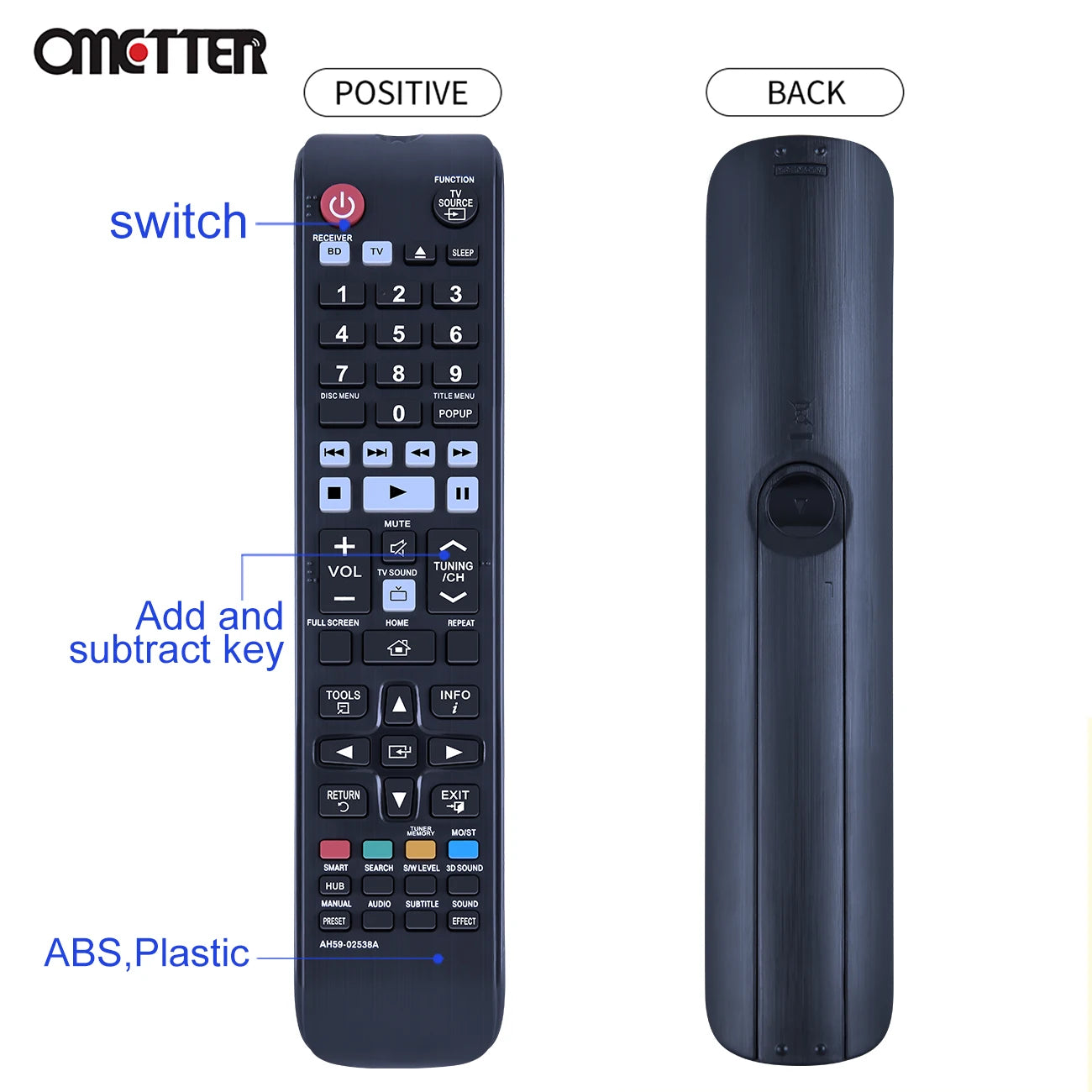 New AH59-02538A / AH59-02537A Remote Control for Samsung Blu-ray Home Theater Systems Compatible with Models: T-F6500W, HT-F5500, HT-F6500, HT-F6530