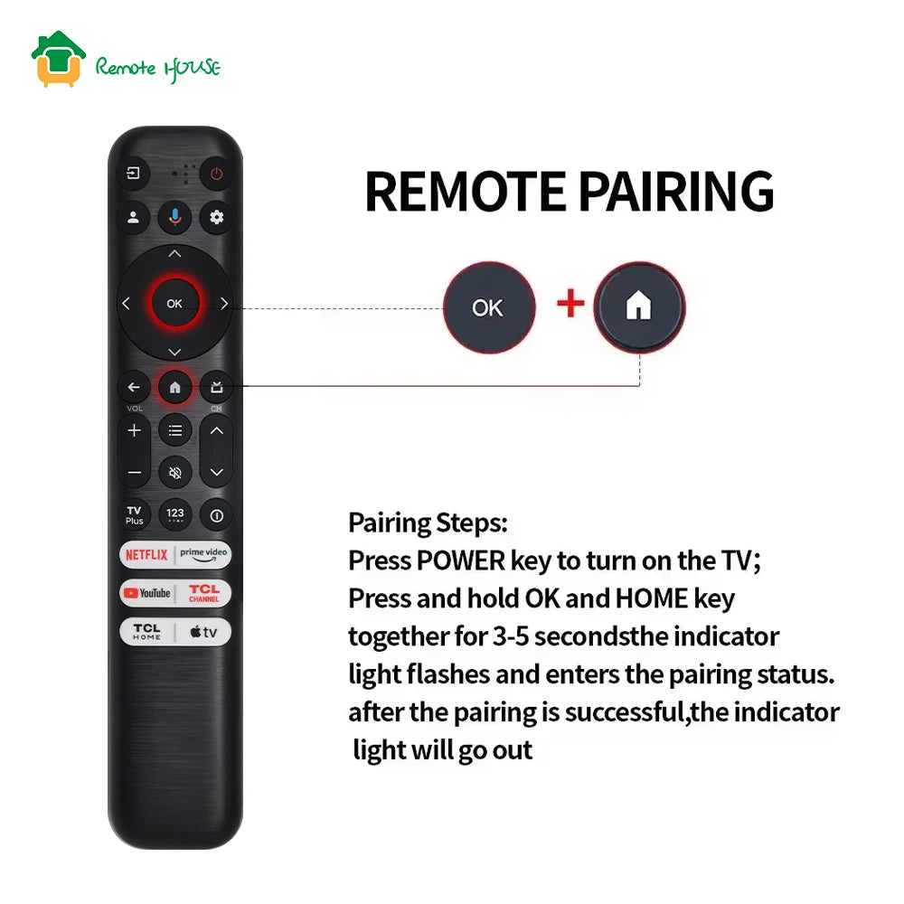 RC813 FMB1 Replacement for TCL Voice Remote Control Compatible with TCL Q550G Q650G Q670G Q750G S370G LED UHD QLED Smart TVs