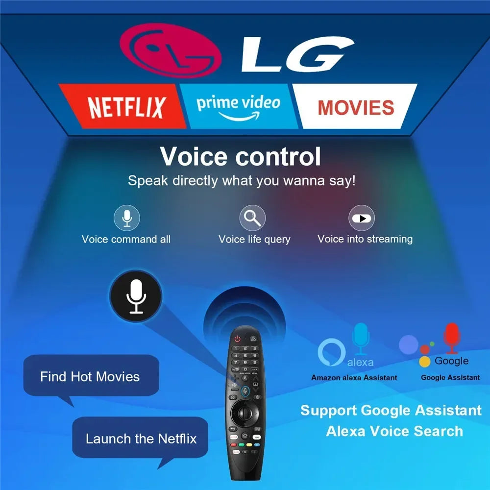 Replacement Magic Remote Control for LG Smart TVs (2017-2020 Models) - Compatible with UHD, OLED, QNED, NanoCell TVs - Includes Pointer and Voice Function