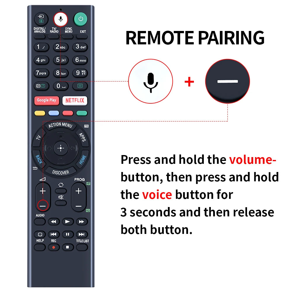 Sony Ultra HD Smart LED TV Remote Control with Voice RMF-TX300E RMF-TX200P TX200E TX200A RMF-TX310U TX300P TX310P TX300U TX310E