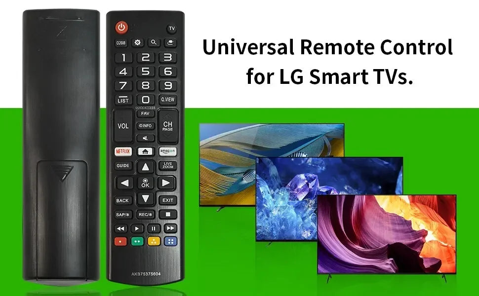 NEW Replacement Remote Control for LG Smart TVs - Compatible with Model AKB75375604 and TVs: 32LK610BPUA, 43UK6300PUE, 49UK6300PUE, 55UK6300PUE