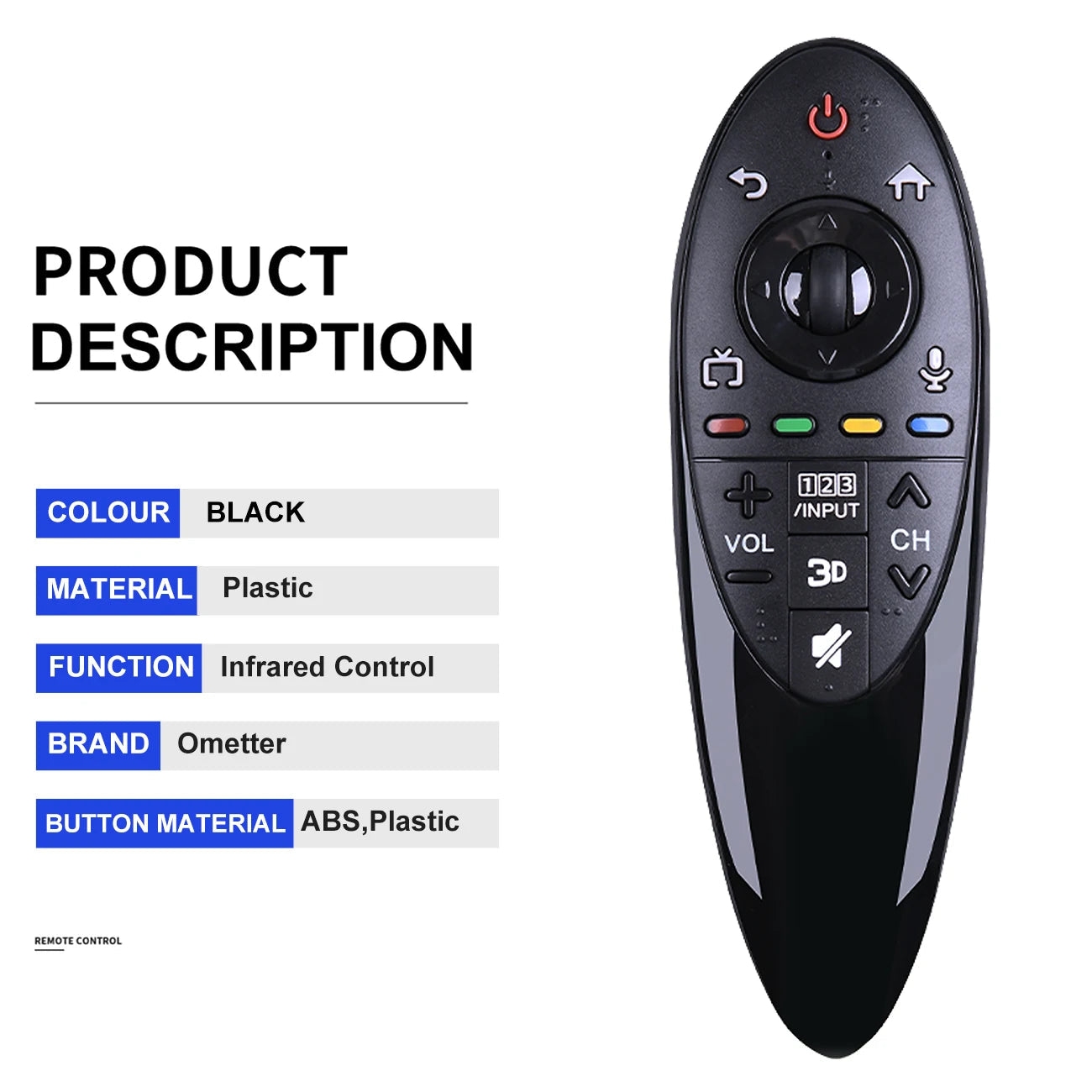 Replacement MAGIC Remote Control for LG Smart 3D TVs - Compatible with AN-MR500G, UB, UC, EC Series LCD TVs (Dynamic Function, No Voice)