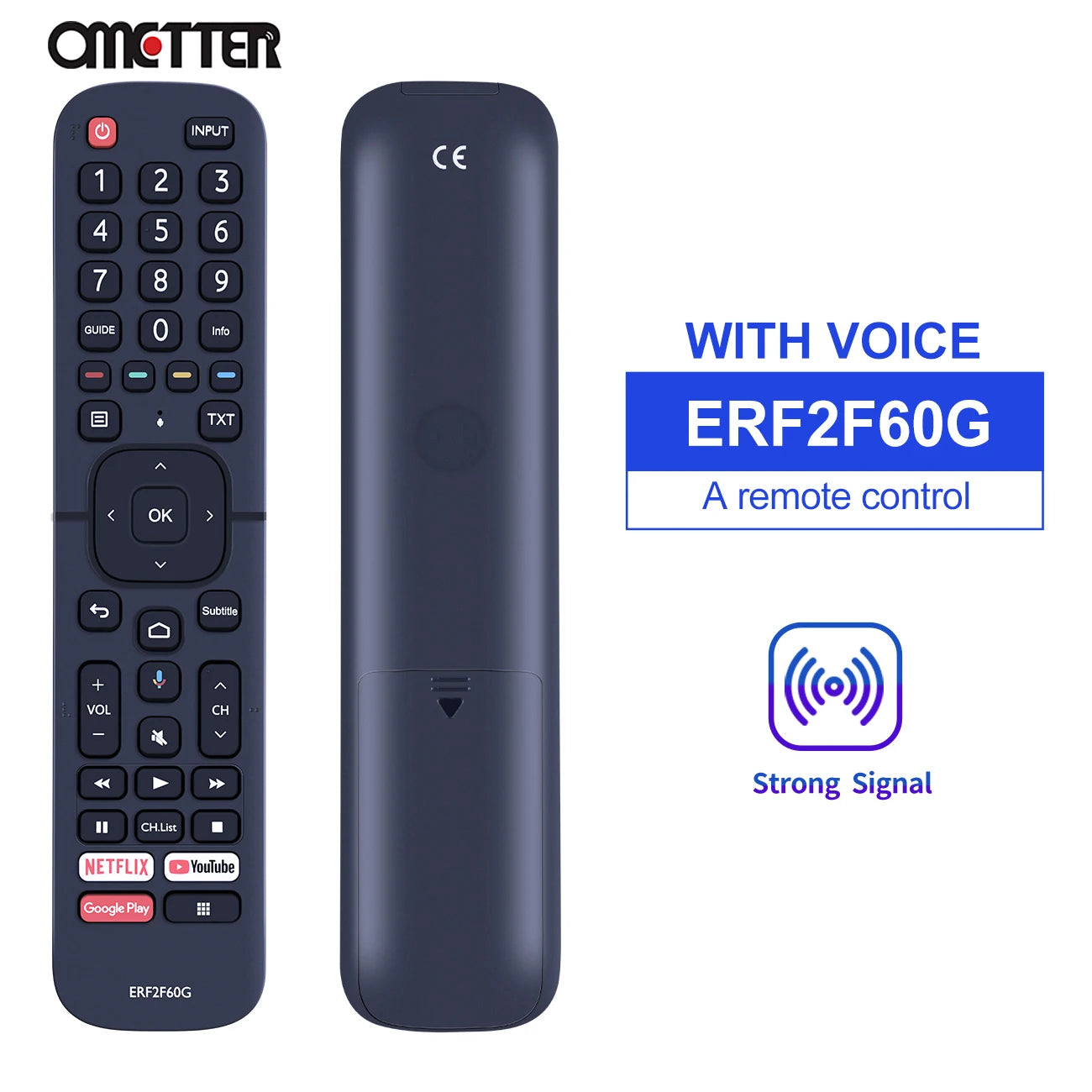 ERF2F60G ERF2F60H Voice Remote Control Fit for Hisense Smart 4K Android TV 9.0 Pie 32A56E 40A56E