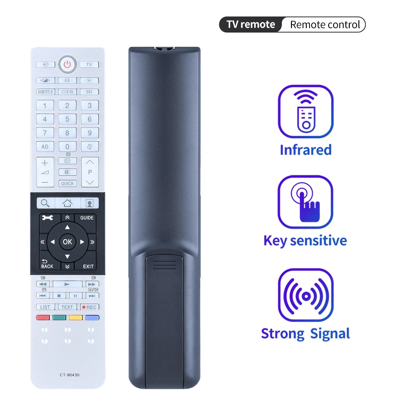 Toshiba TV Remote Control Ultra HD 4K CT-90427 CT-90428 CT 90326 CT-90430 CT-90444 CT-90429