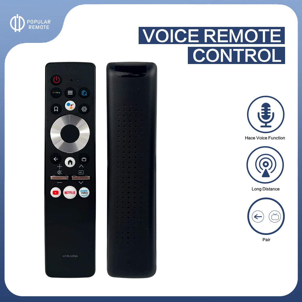 HTR-U29R Voice Wireless Remote Control for Haier Smart TVs: Compatible with H50K6UG, H55K6UG, H65K6UG, BX2, and DX Models