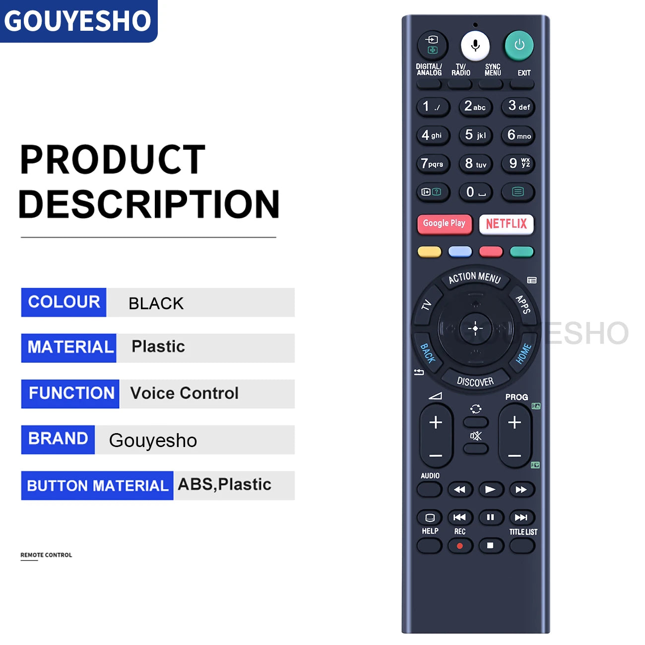 Sony Ultra HD Smart LED TV Remote Control with Voice RMF-TX300E RMF-TX200P TX200E TX200A RMF-TX310U TX300P TX310P TX300U TX310E