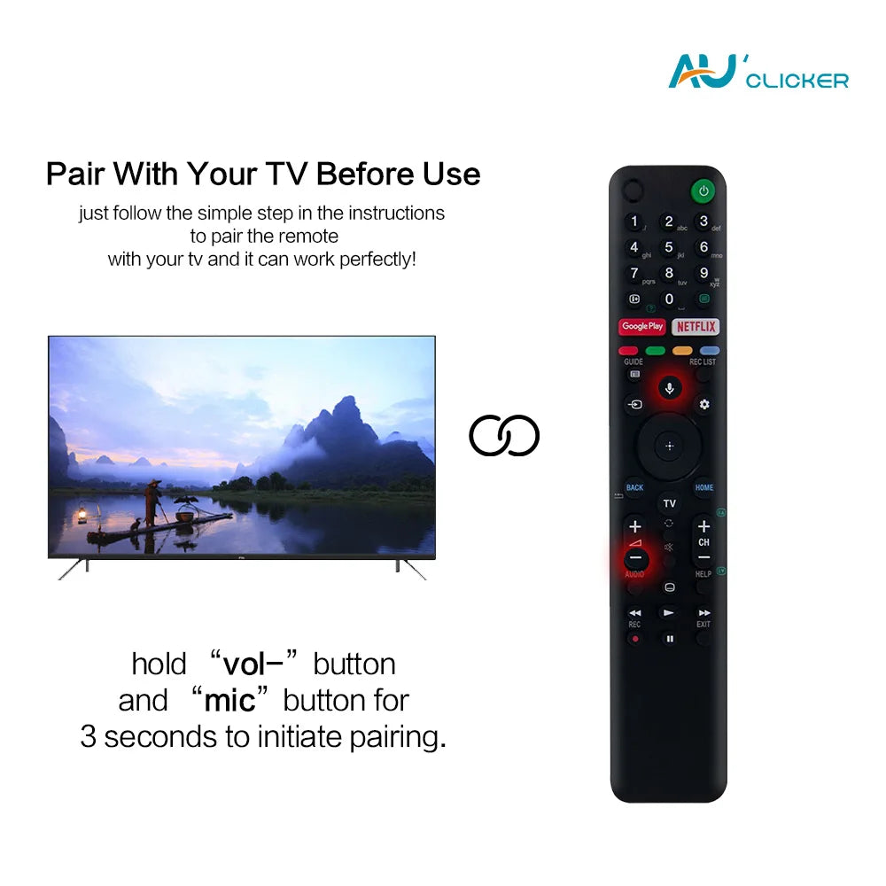 RMF-TX500E SMART Voice TV Remote control For Sony LED TV with google play netflix Button