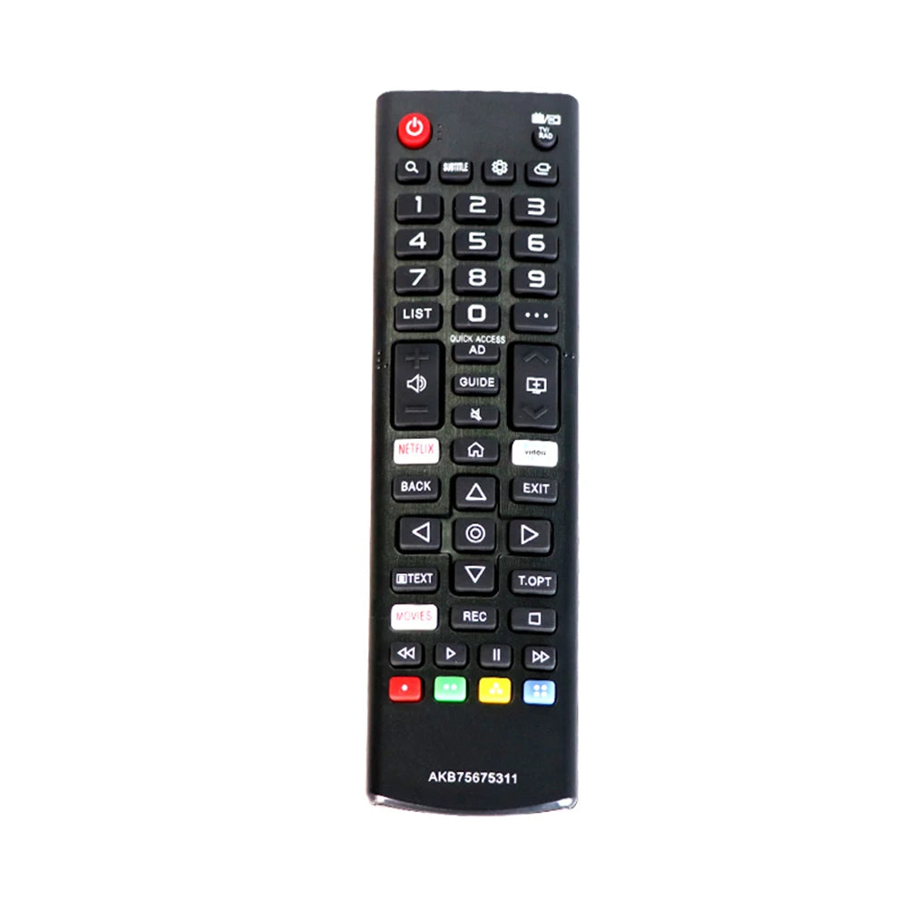 Replacement Remote Control for LG TVs - Compatible with Models: AKB75675301, AKB75675304, AKB75675311, AKB76037601 - Includes NETFLIX and Prime Video Buttons