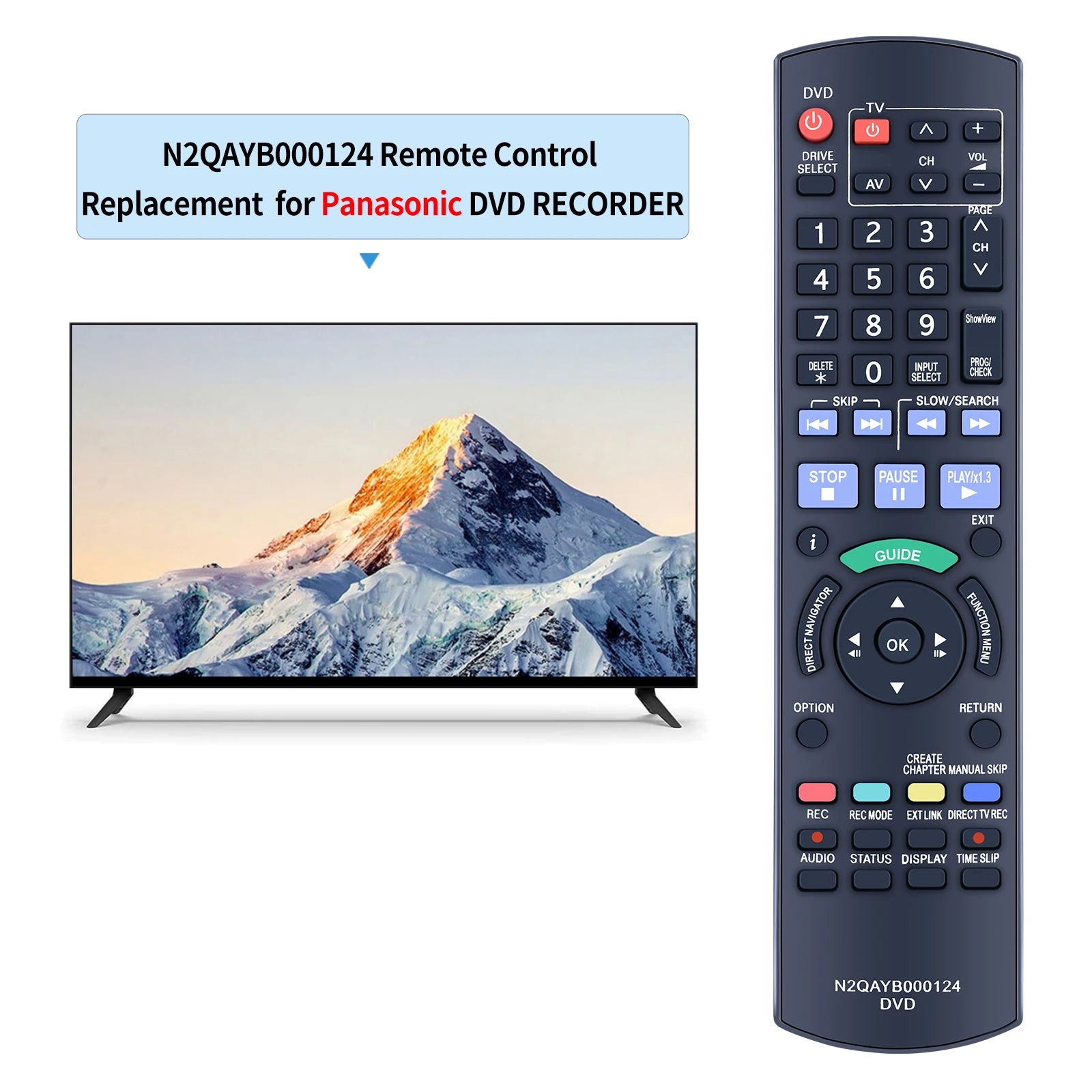 Remote Control N2QAYB000124 For Panasonic DVD N2QAYB000125