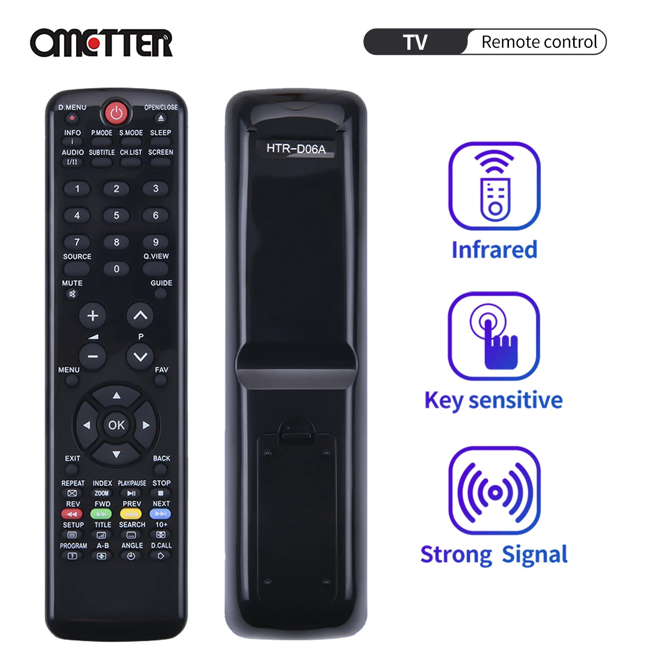 HTR-D06A for Haier TV Remote Control LE22G610CF LE24G610CF LE29C810CF LET32C800HF LET39C800 LET50C800HF