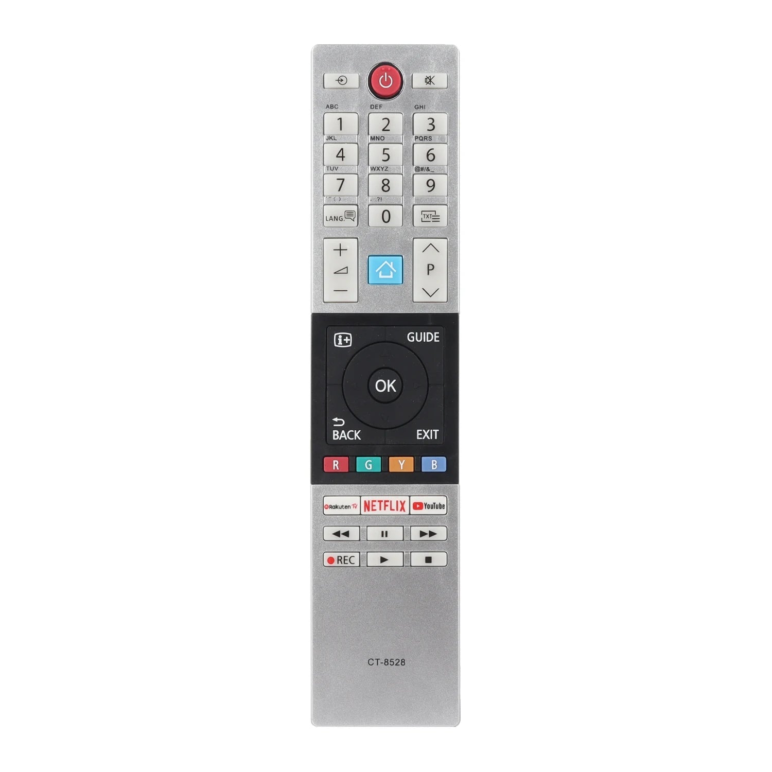 CT-8528 CT8528 Remote Control Compatible With Toshiba TV 24D2863DB 24D3863DB Replacement Controller With Netflix YouTube Rakuten