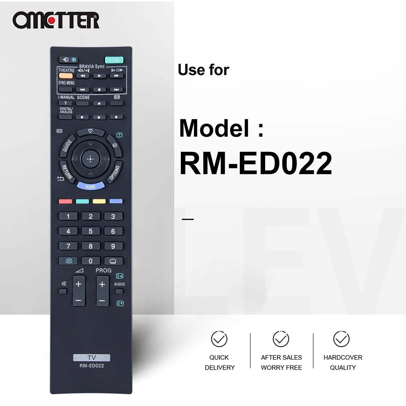 RM-ED022 for Sony TV Remote Control KDL-37EX402 KDL-32BX300 KDL-32NX500 KDL-40NX500 KDL-32BX400 KDL-40BX400 KDL-22EX302