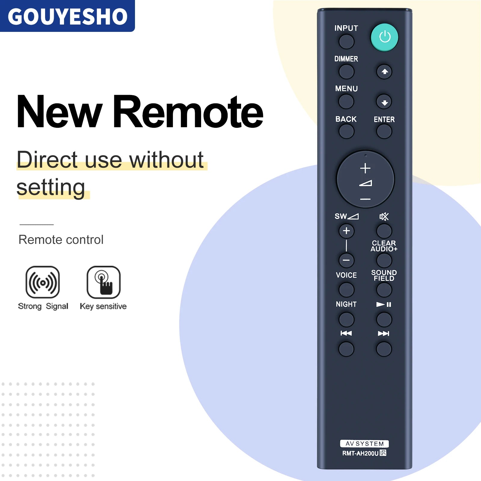 New RMT-AH200U Remote Control For Sony Sound Bar HT-CT390 HT-RT3 SA-CT390 SA-WRT3