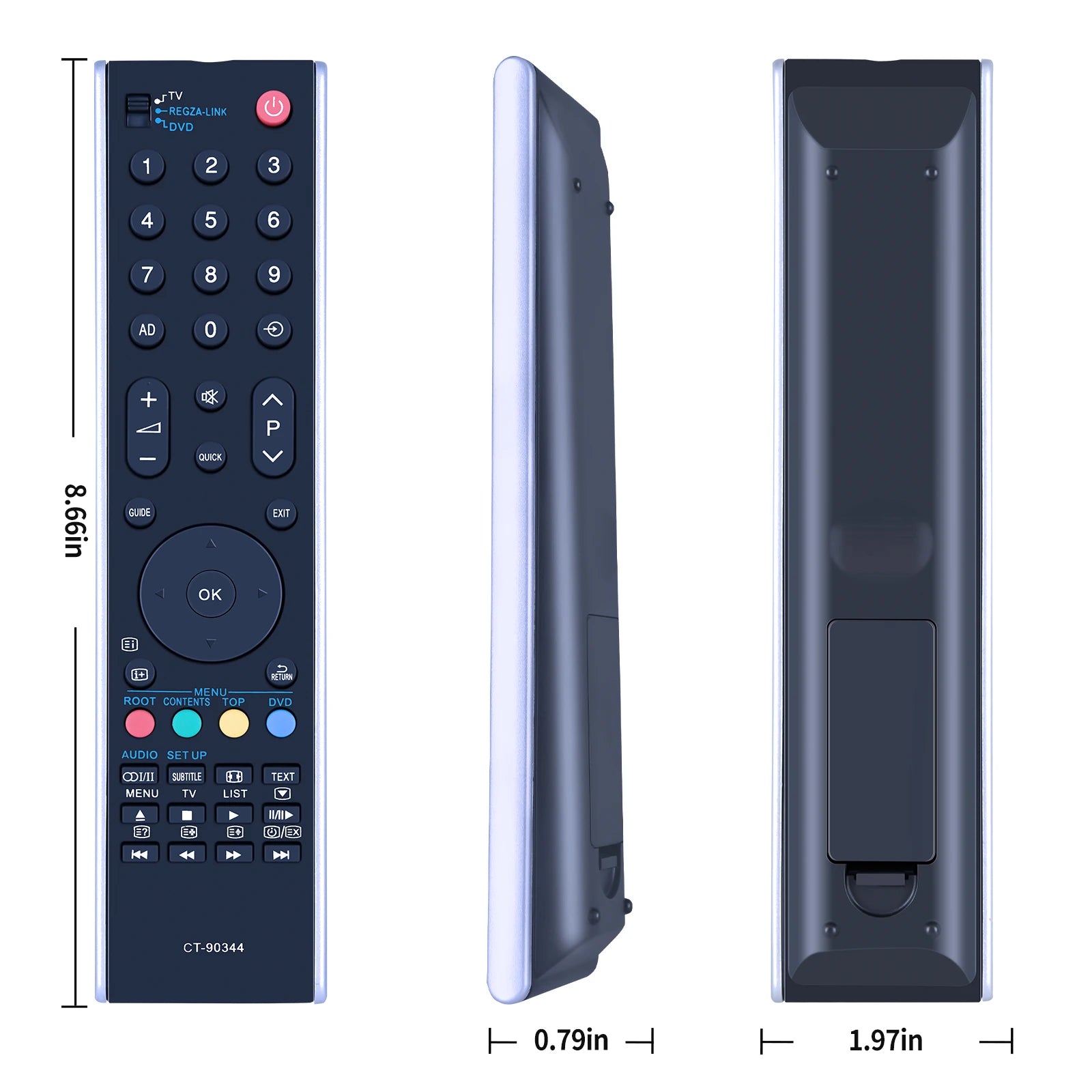 New CT-90344 Remote Control for Toshiba TV CT90344 32SL753B 32MV732 40RV733