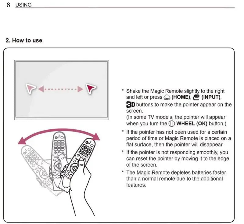 AN-MR600 Magic Remote Control for LG Smart LED TVs - Includes Voice Function and Flying Mouse Pointer - Compatible with AN-600G, AM-HR600, AM-HR650A Models