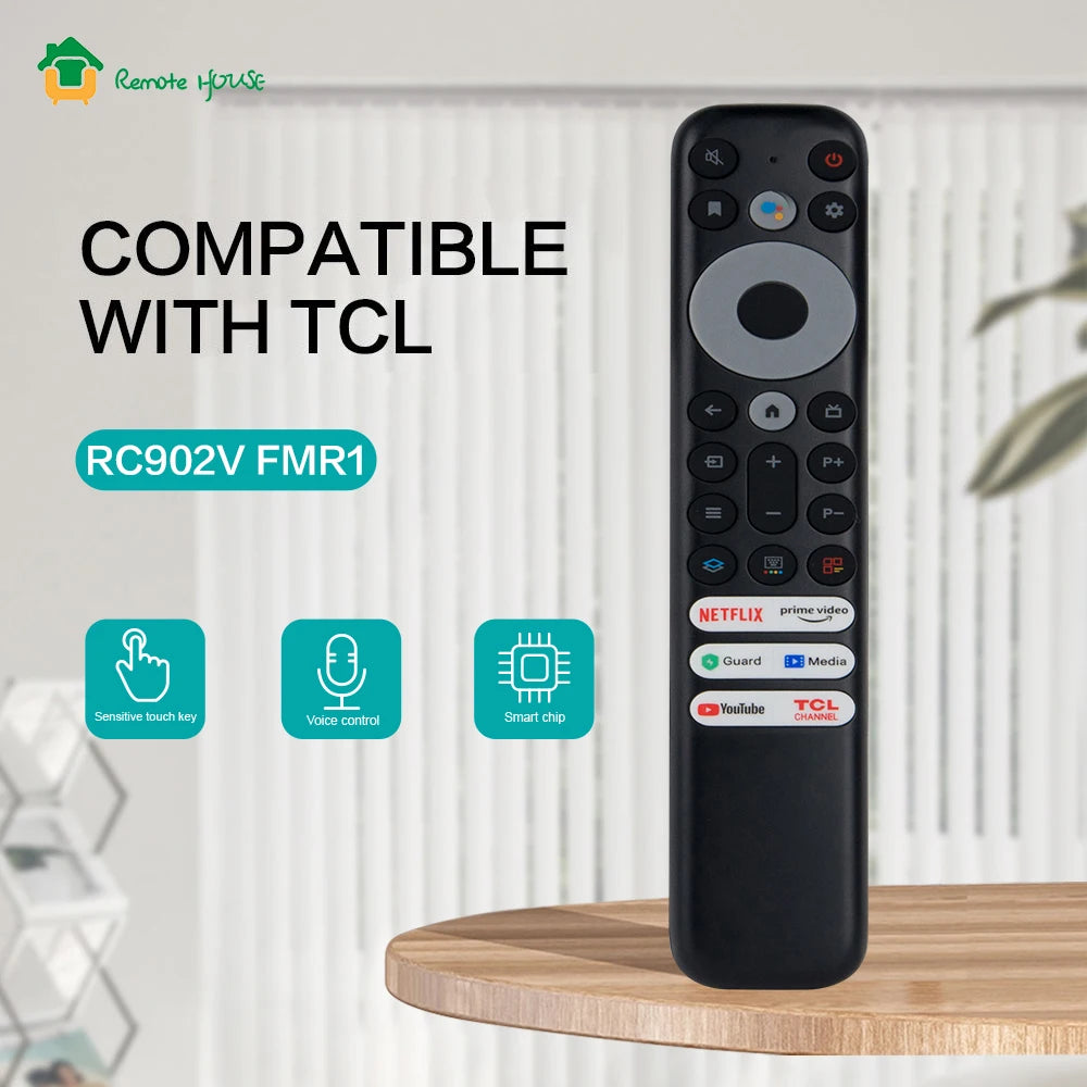 RC902V FMR1 Voice TV Remote Control For TCL 5 series 4K Qled 8K Smart TV 65S546 55R646