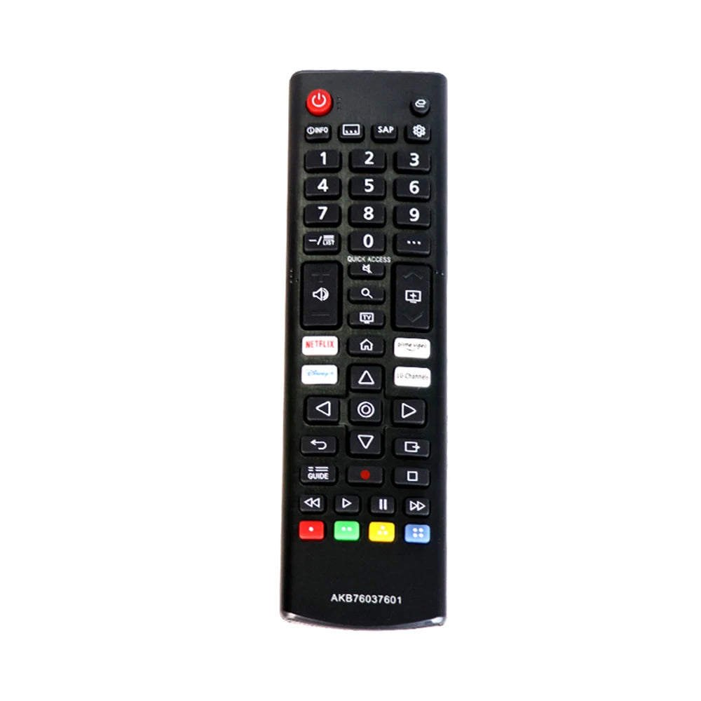 Replacement Remote Control for LG TVs - Compatible with Models: AKB75675301, AKB75675304, AKB75675311, AKB76037601 - Includes NETFLIX and Prime Video Buttons