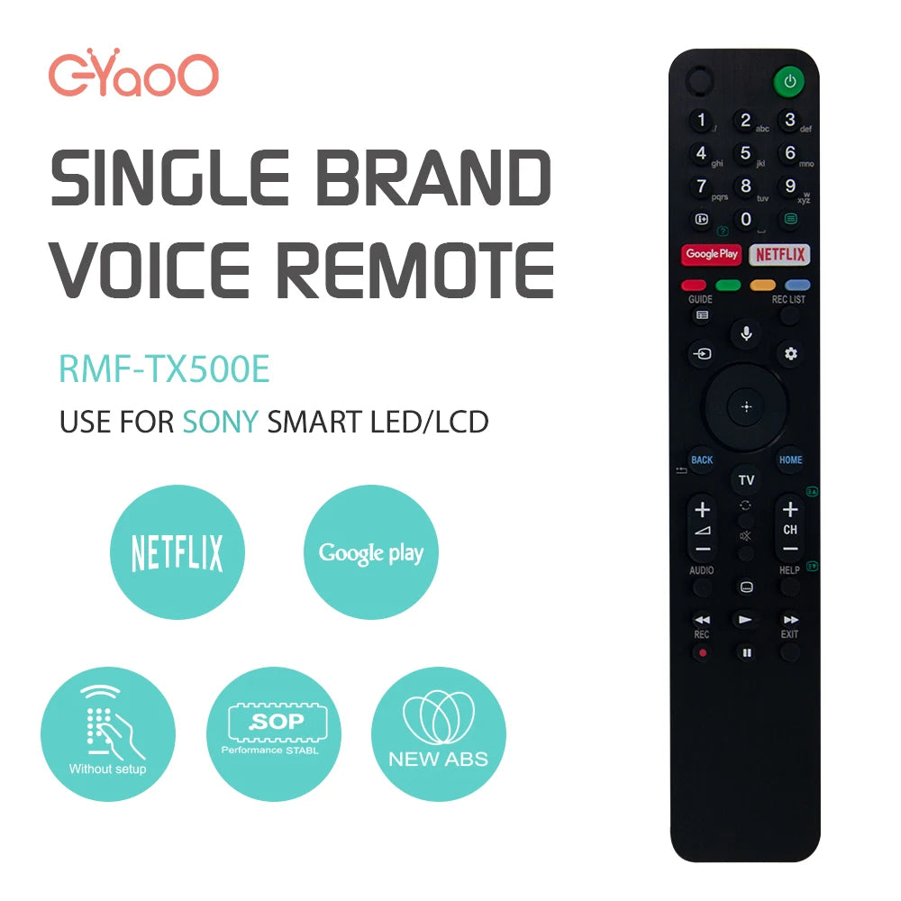 RMF-TX500E RMF-TX500P Voice Remote Control For Sony Bravia TV XG95/AG9 Series X85G Series Smart TV With Netflix Google play